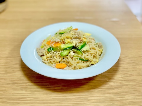 ゆる四毒抜き◆鶏ひき肉と胡瓜の焼きビーフン